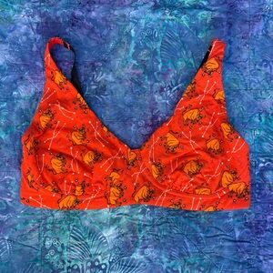 MeUndies Taurus Orange Zodiac Astrology Constellation Print Bra size XL